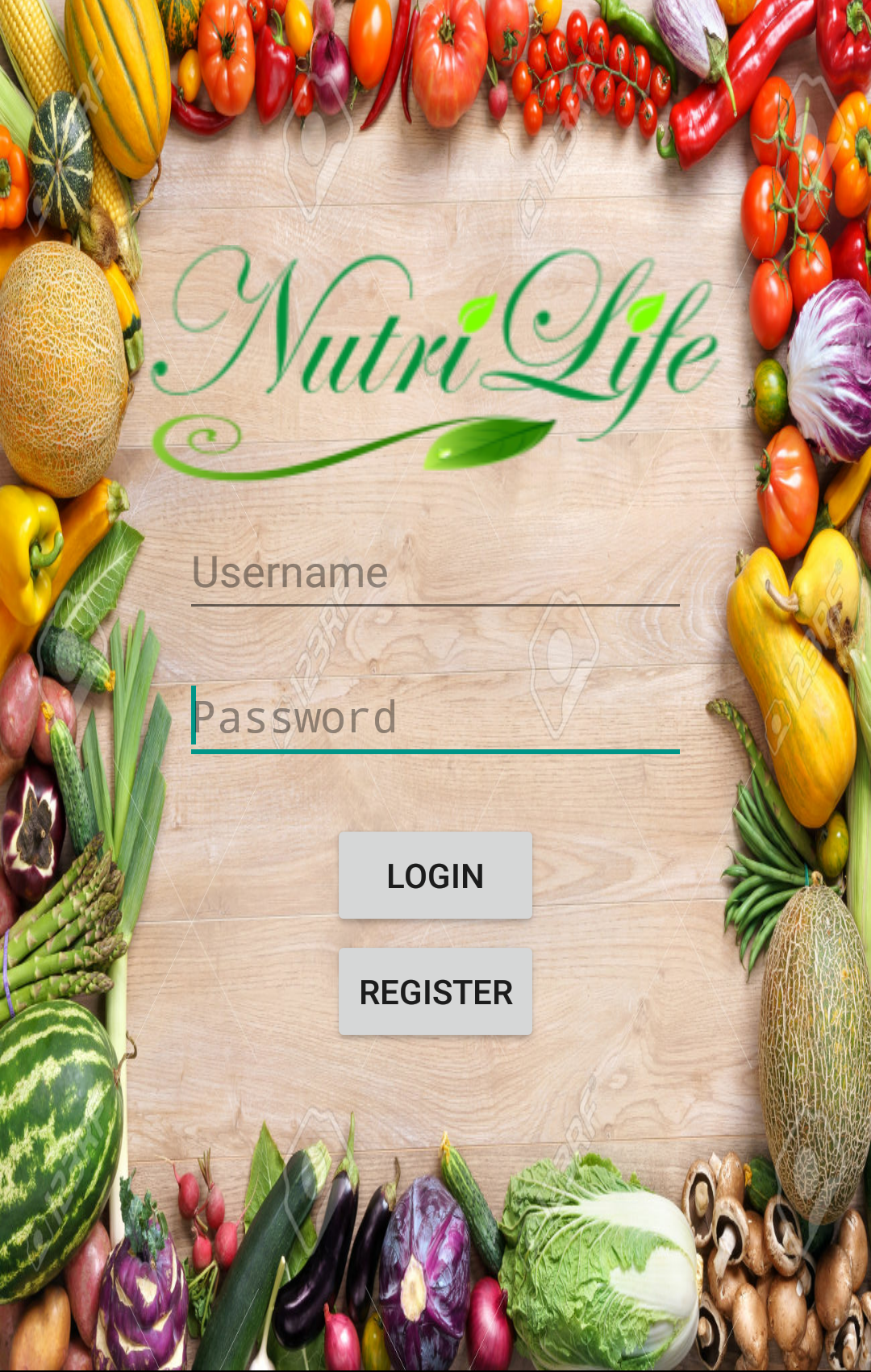 NutriLife login screen